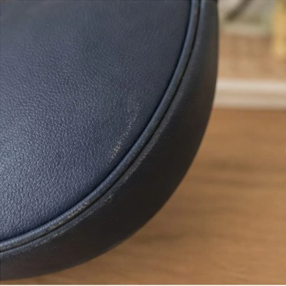 Navy Faux Leather Bag